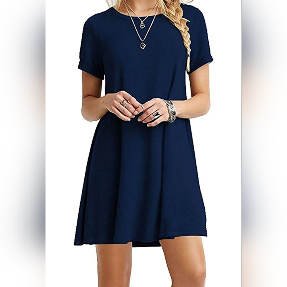 NWOT Navy blue swing dress. Sadly it did not fit me.